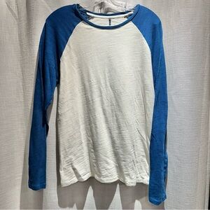 Rag & Bone Blue and Cream Raglan Top